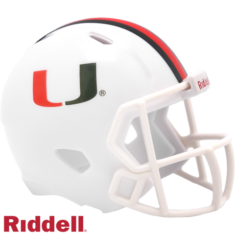 Miami Hurricanes Helmet Riddell Pocket Pro Speed Style