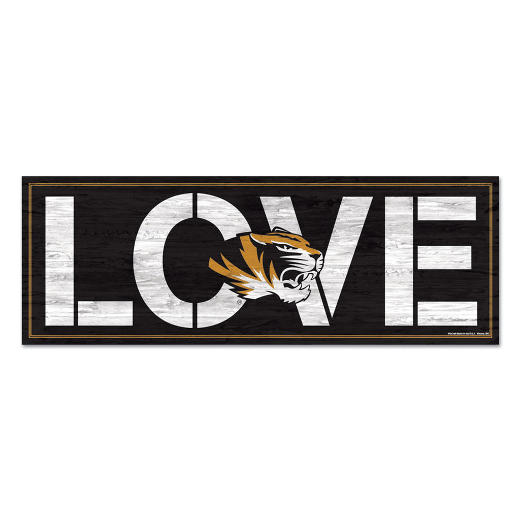 Missouri Tigers Sign 8x23 Wood Love