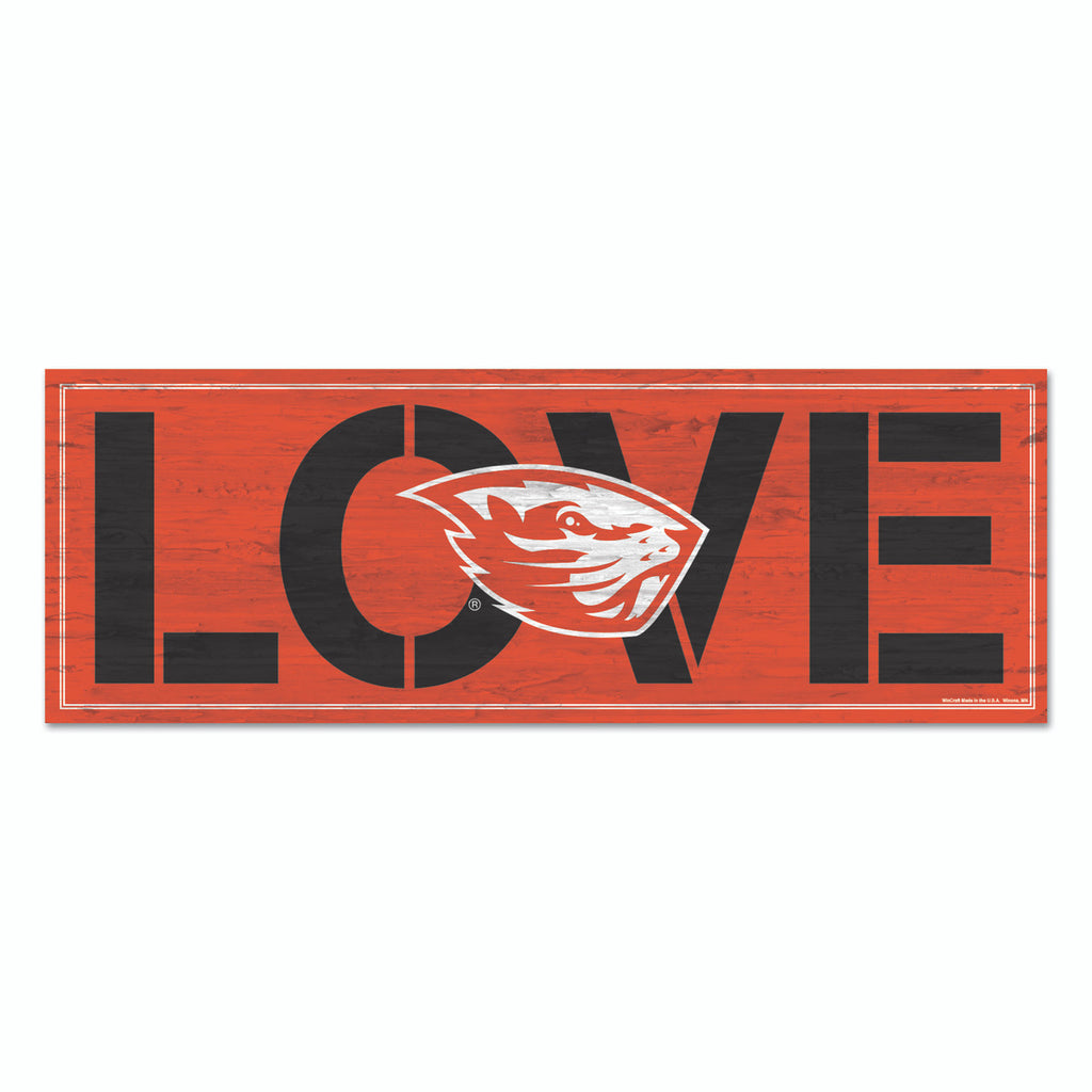 Oregon State Beavers Sign 8x23 Wood Love
