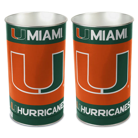 Miami Hurricanes Wastebasket 15 Inch