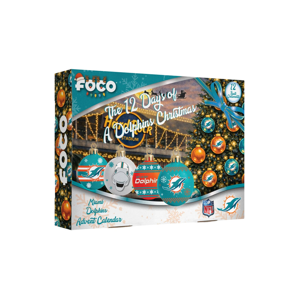 Miami Dolphins Advent Calendar Ball Ornament