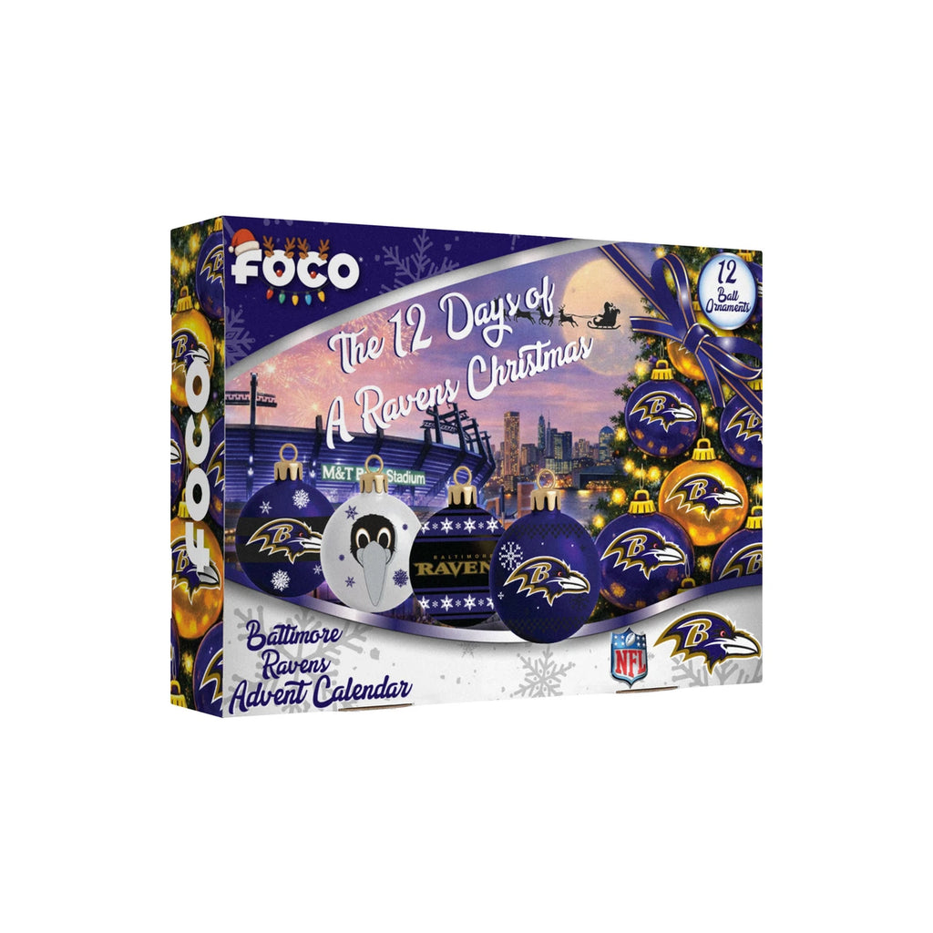 Baltimore Ravens Advent Calendar Ball Ornament