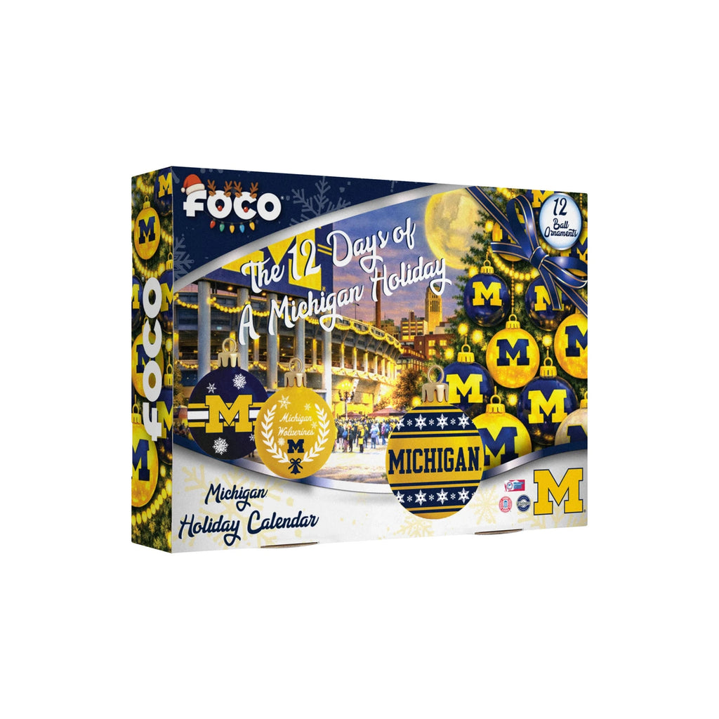 Michigan Wolverines Advent Calendar Ball Ornament