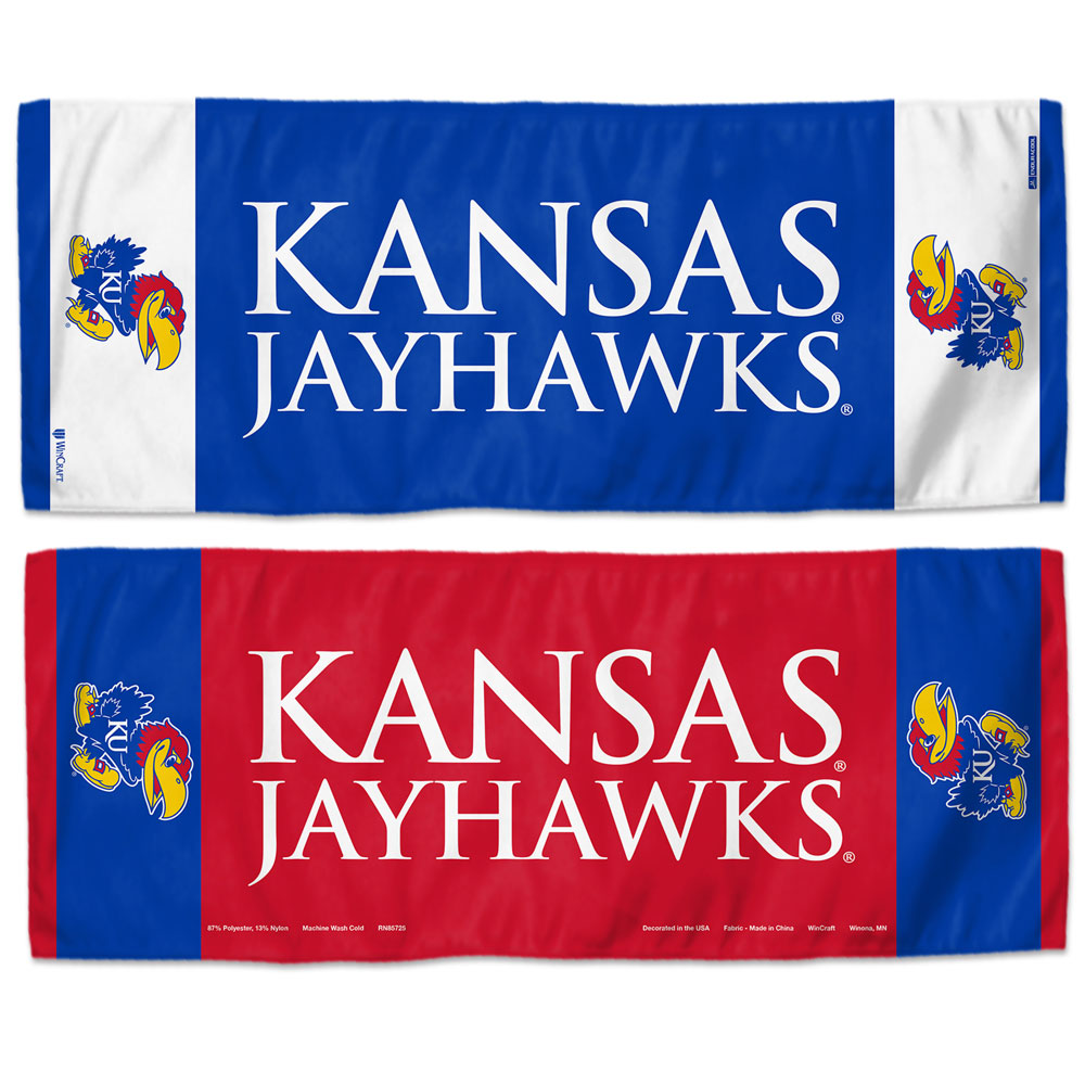 Kansas Jayhawks Cooling Towel 12x30 - Special Order