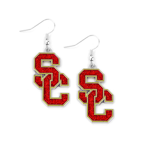 USC Trojans Earrings Glitter Dazzle