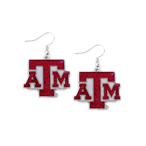 Texas A&M Aggies Earrings Glitter Dazzle