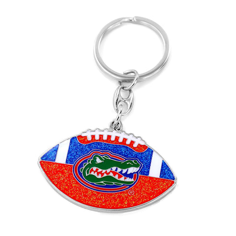 Florida Gators Keychain Football Glitter