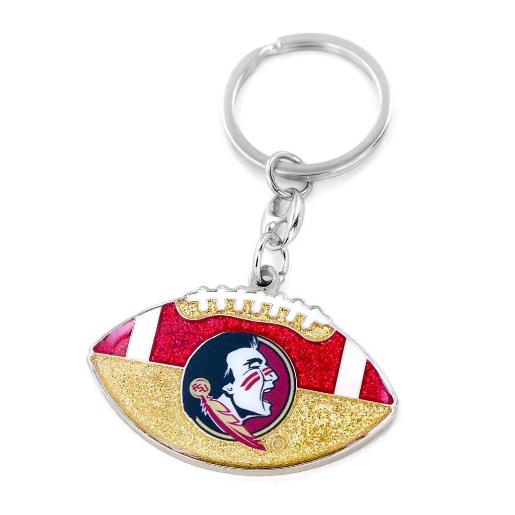 Florida State Seminoles Keychain Football Glitter