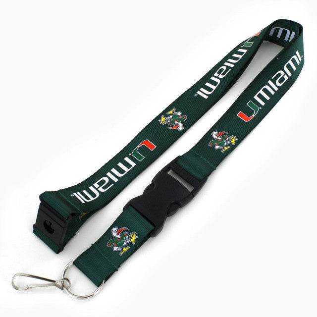 Miami Hurricanes Lanyard Green