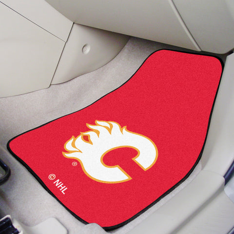NHL - Calgary Flames 2-pc Carpet Car Mat Set