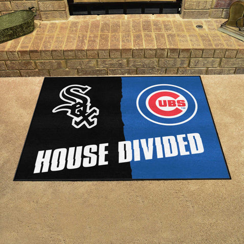 MLB House Divided Mat - White Sox / Cubs