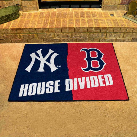 MLB House Divided Mat - Yankees / Red Sox
