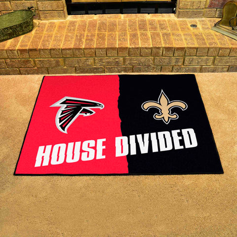 NFL House Divided Mat - Falcons / Saints