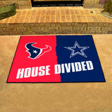NFL House Divided Mat - Texans / Cowboys