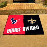 NFL House Divided Mat - Texans / Saints