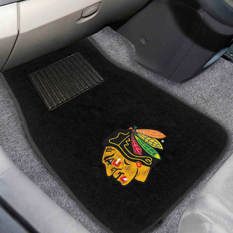 NHL - Chicago Blackhawks 2-pc Embroidered Car Mat Set
