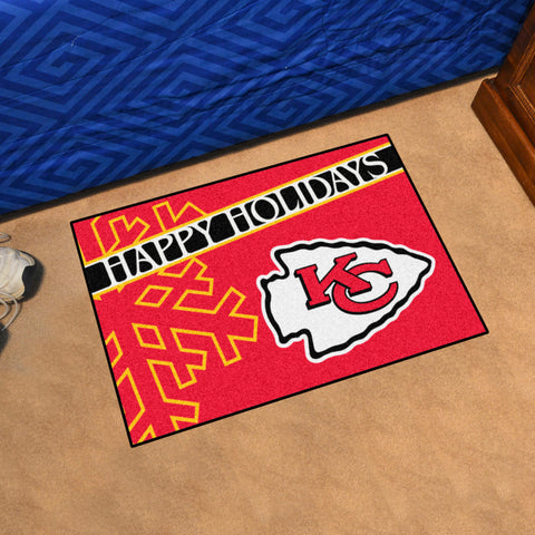 NFL - Kansas City Chiefs Starter Mat - Happy Holidays