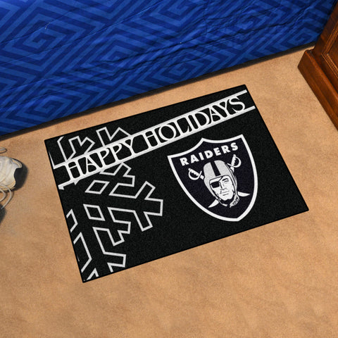 NFL - Las Vegas Raiders Starter Mat - Happy Holidays