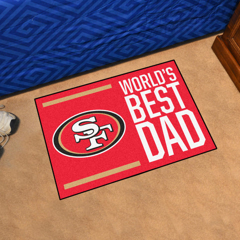 NFL San Francisco 49ers Starter Mat World's Best Dad