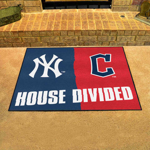 MLB House Divided Mat - Yankees / Guardians