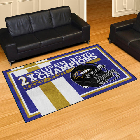 NFL - Baltimore Ravens 5x8 Rug