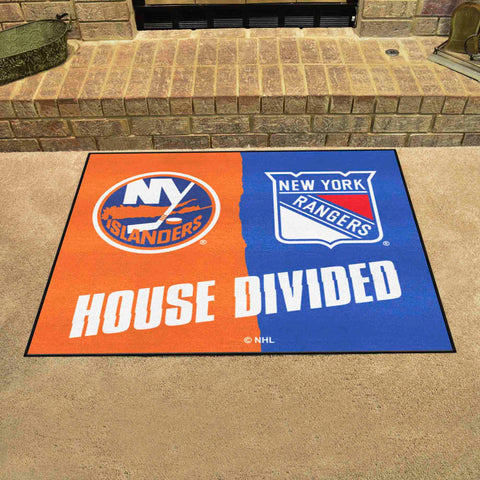 NHL House Divided Mat - Islanders / Rangers
