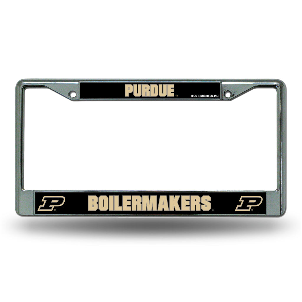 Purdue Boilermakers License Plate Frame Chrome Printed Insert Special Order