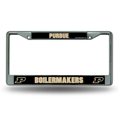 Purdue Boilermakers License Plate Frame Chrome Printed Insert Special Order