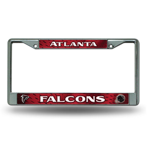 Atlanta Falcons License Plate Frame Chrome Printed Insert - Special Order