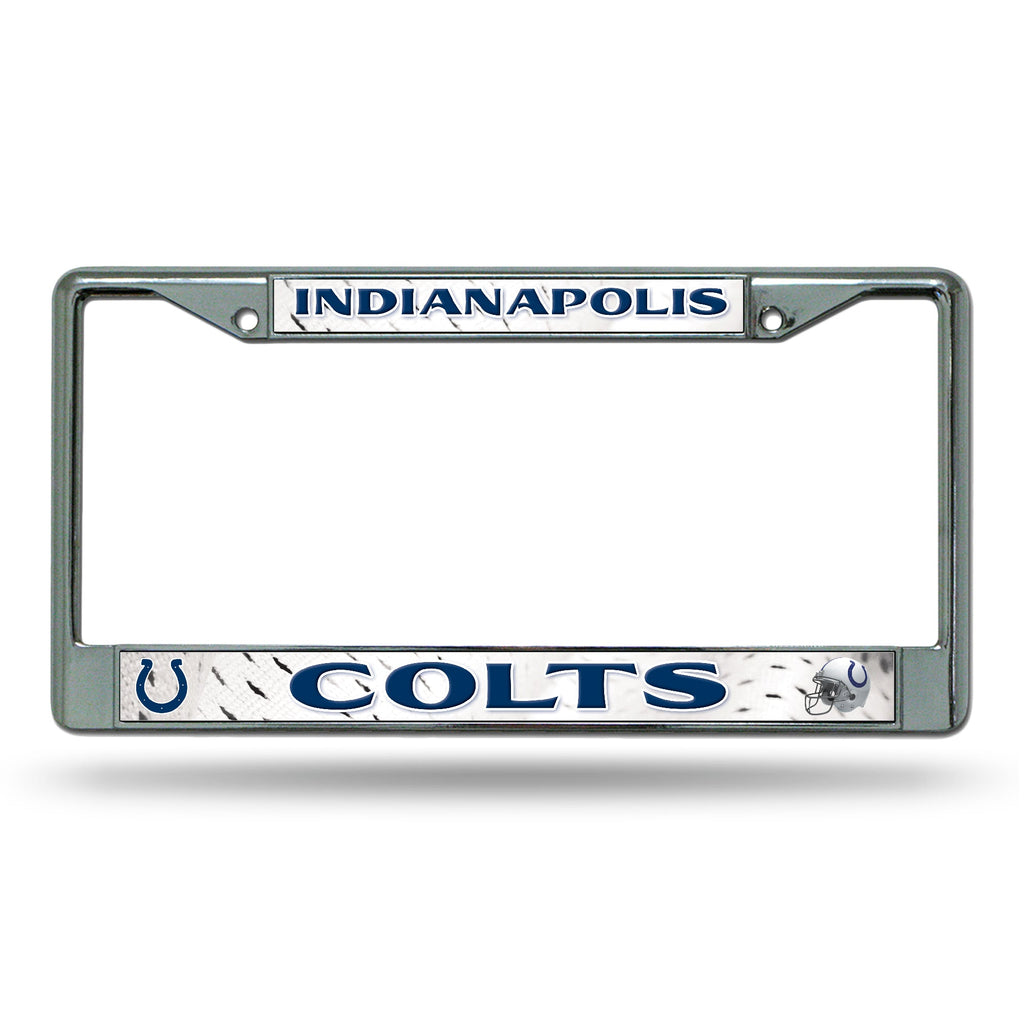 Indianapolis Colts License Plate Frame Chrome Printed Insert - Special Order
