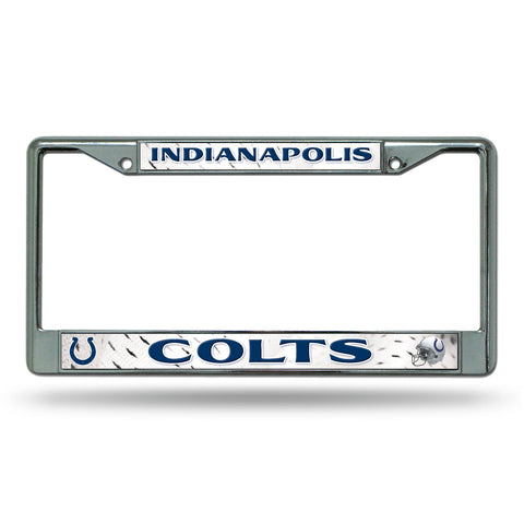 Indianapolis Colts License Plate Frame Chrome Printed Insert - Special Order