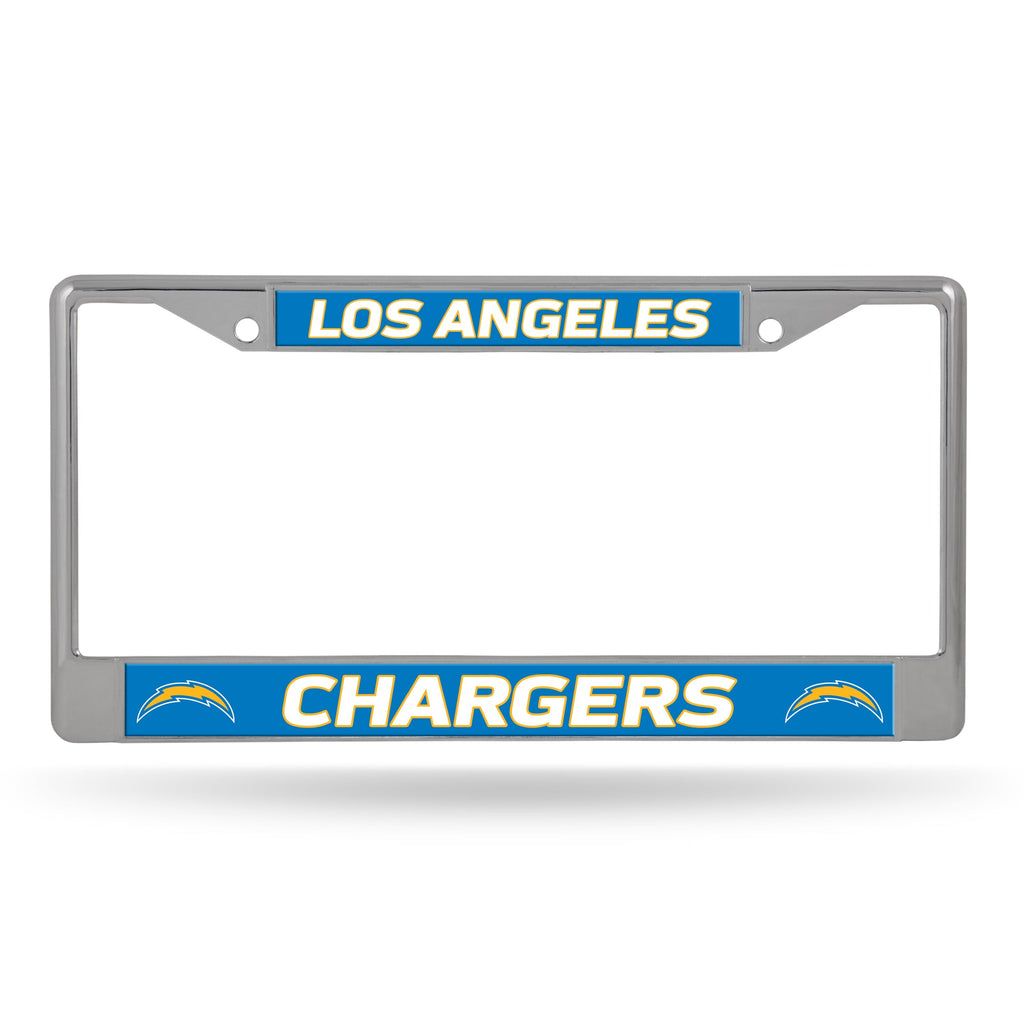 Los Angeles Chargers License Plate Frame Chrome Printed Insert - Special Order