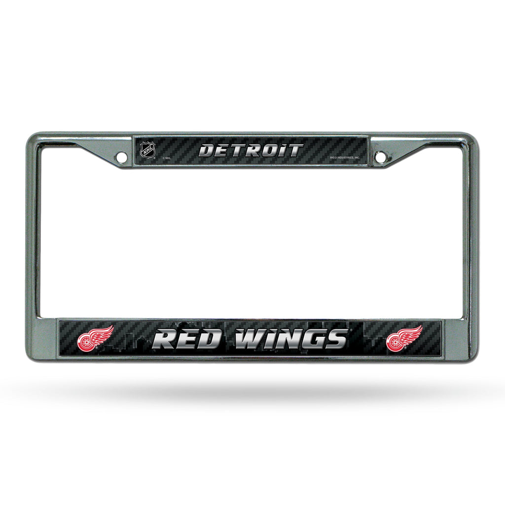 Detroit Red Wings License Plate Frame Chrome Printed Insert - Special Order