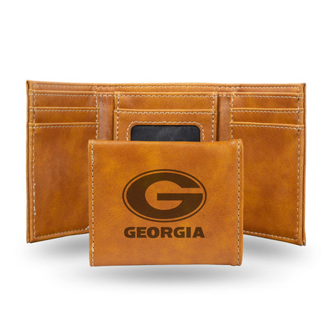 Georgia Bulldogs Wallet Trifold Laser Engraved