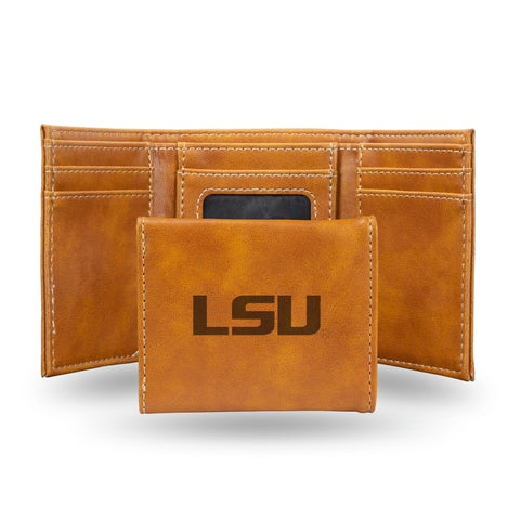 LSU Tigers Wallet Trifold Laser Engraved
