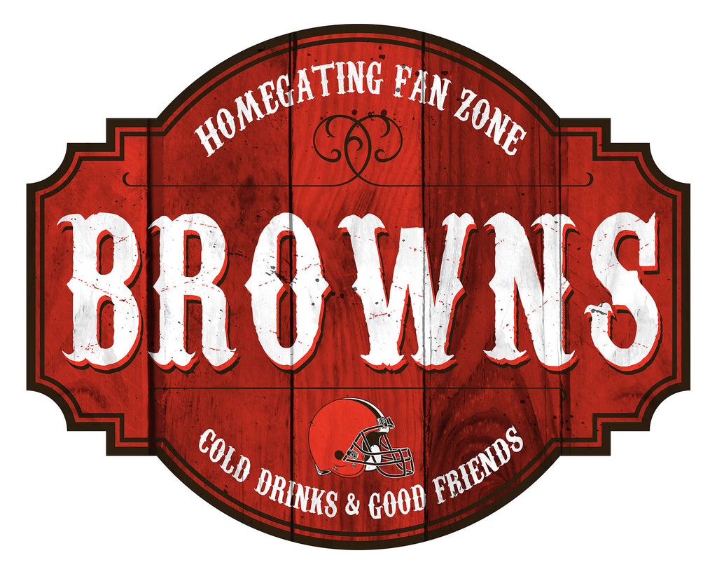 Cleveland Browns Sign Wood 12 Inch Homegating Tavern