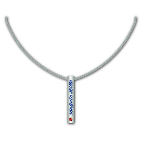 Buffalo Bills Necklace Silver Bar