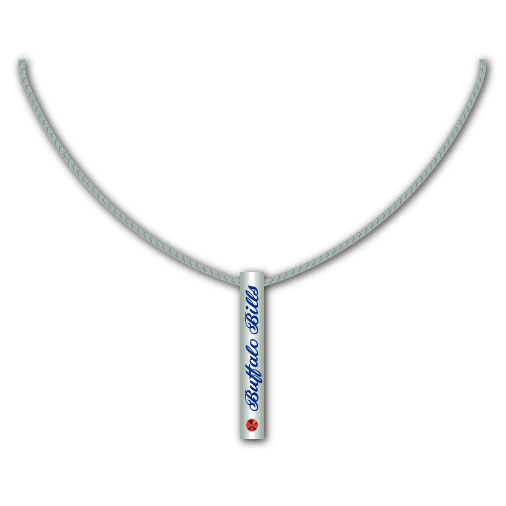 Buffalo Bills Necklace Silver Bar