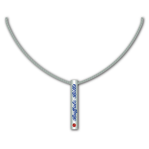 Buffalo Bills Necklace Silver Bar