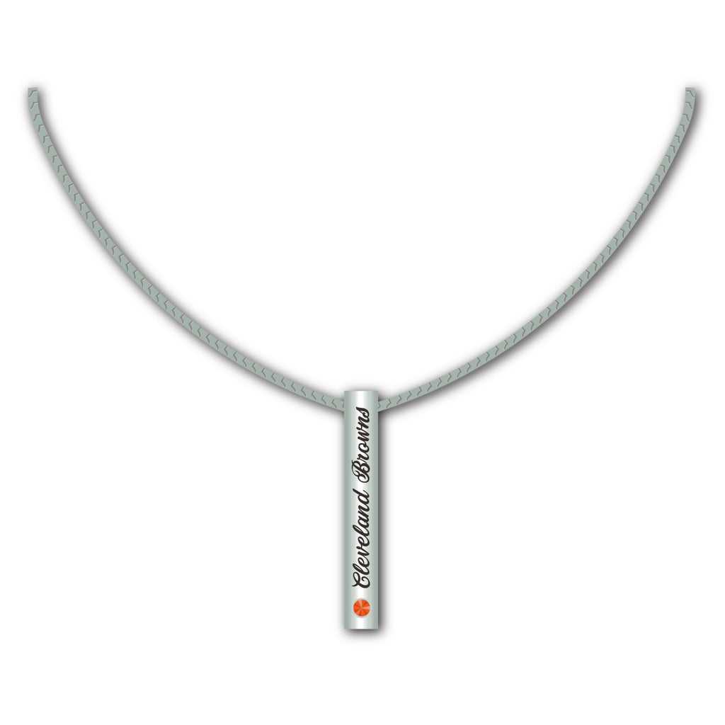Cleveland Browns Necklace Silver Bar