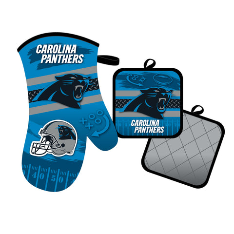 Carolina Panthers Oven Mitt and Pot Holder Set
