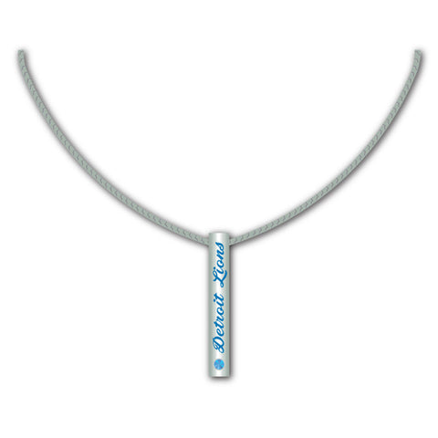 Detroit Lions Necklace Silver Bar