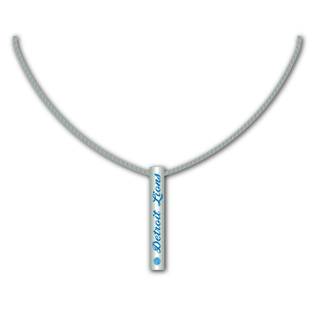 Detroit Lions Necklace Silver Bar