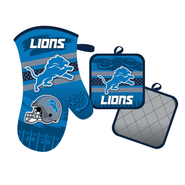Detroit Lions Oven Mitt and Pot Holder Set