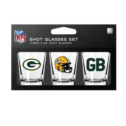 Green Bay Packers Shot Glass Set 3 Pack
