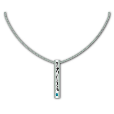Jacksonville Jaguars Necklace Silver Bar