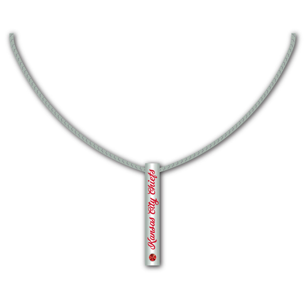 Kansas City Chiefs Necklace Silver Bar