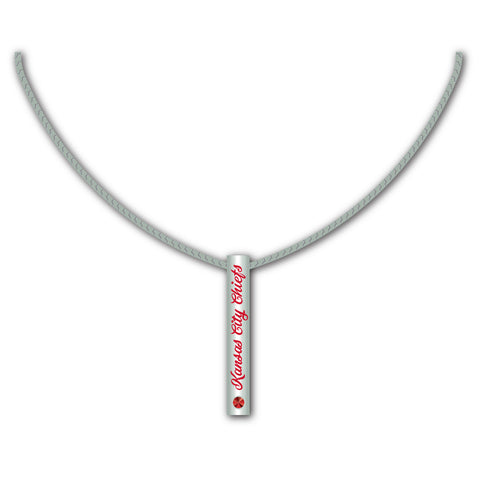 Kansas City Chiefs Necklace Silver Bar