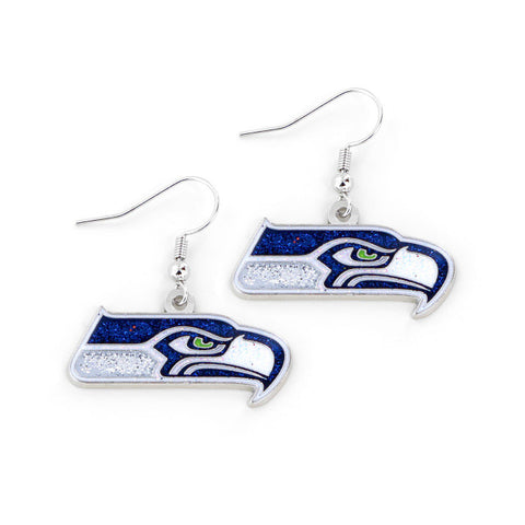 Seattle Seahawks Earrings Glitter Dazzle