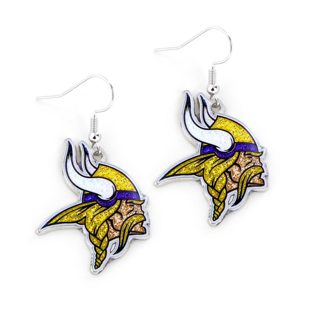 Minnesota Vikings Earrings Glitter Dazzle